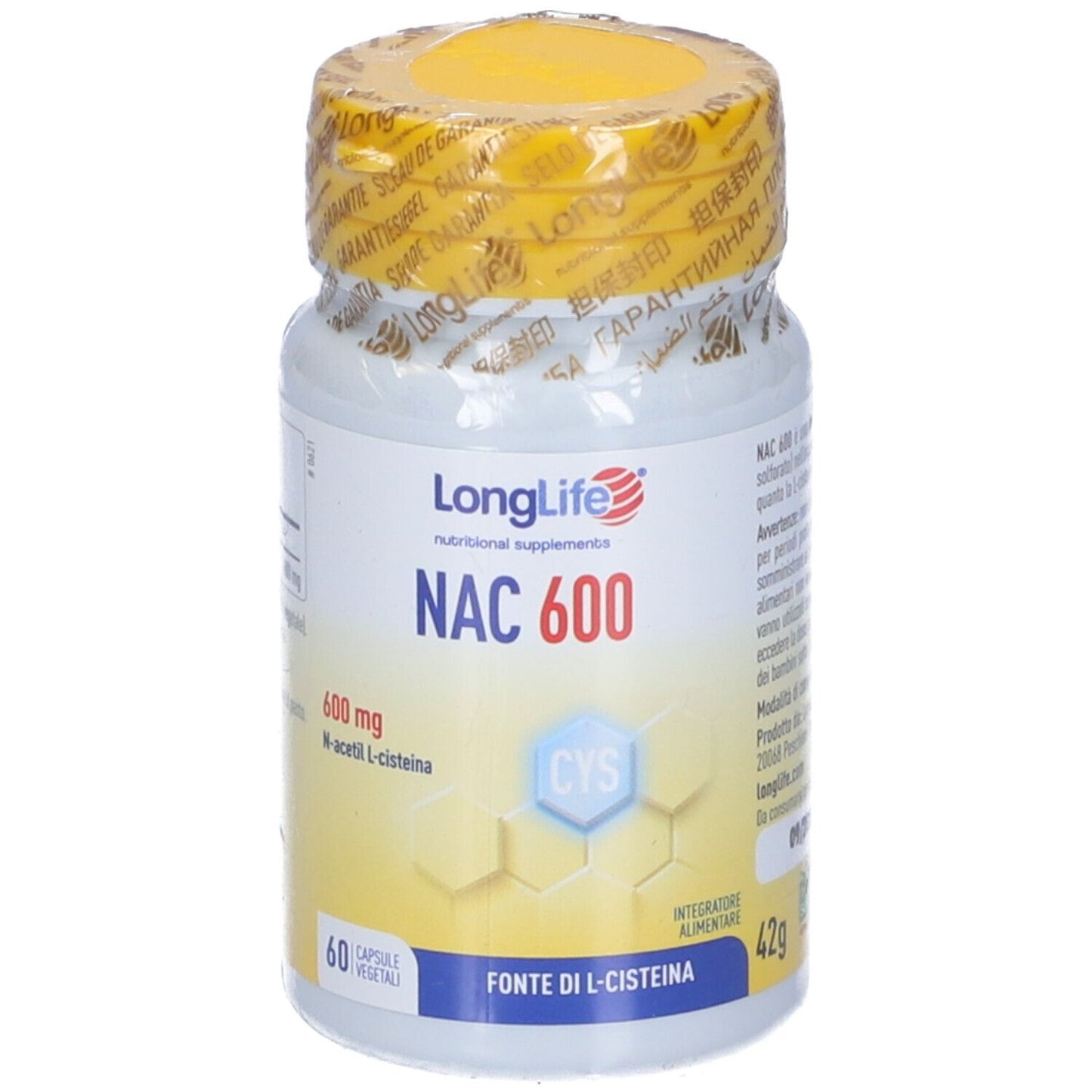 LONGLIFE NAC 600MG 60CPS
