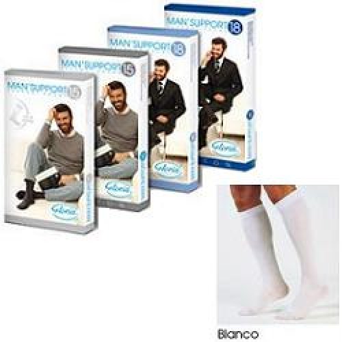 GLORIA MAN 18 Gambaletto Cot.4 Bianco