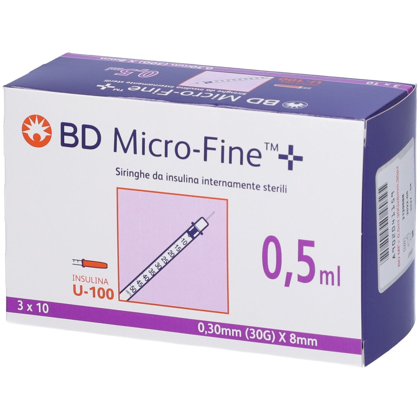 BD-SIR INS 0,5M 30G 8MM 30P