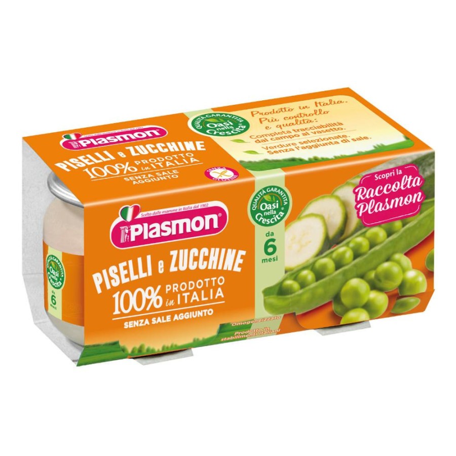 PLASMON Omog.Piselli/Zucchine 2x80g
