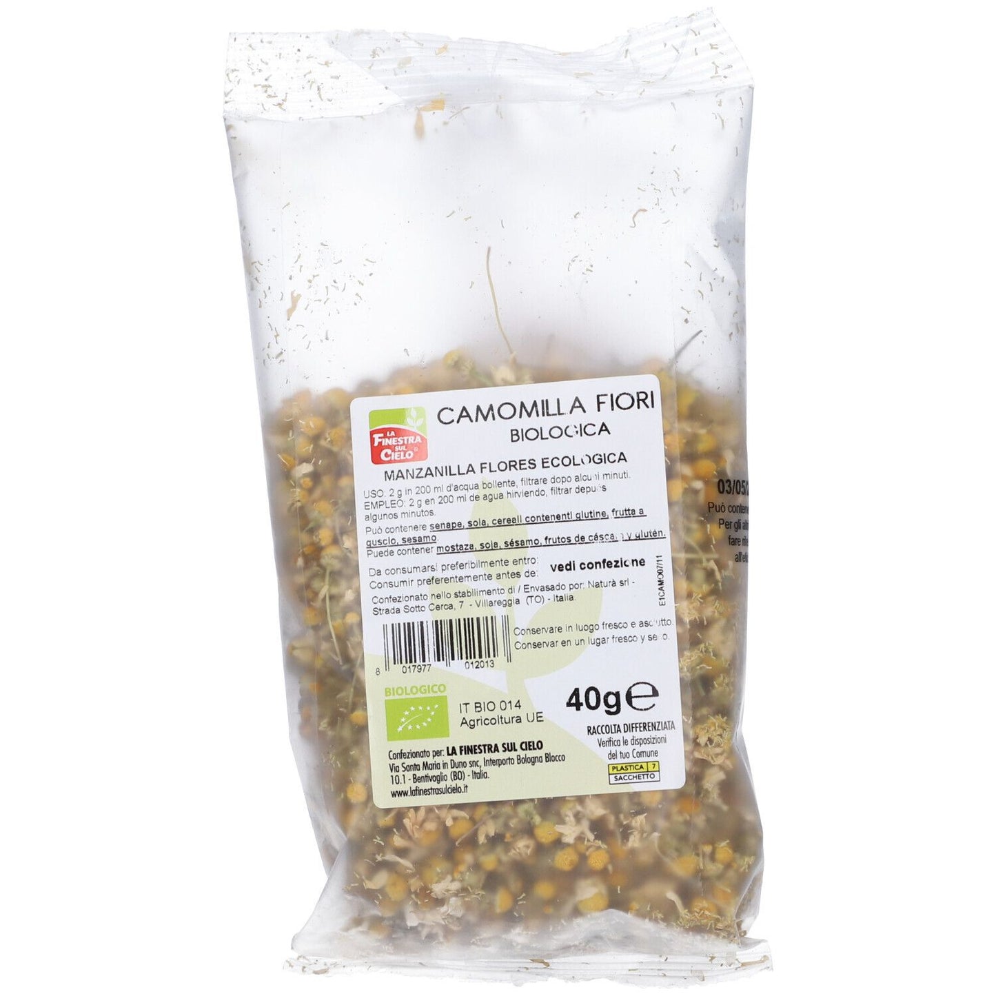 908190693 - CAMOMILLA FIORI INTERI BIO 40G