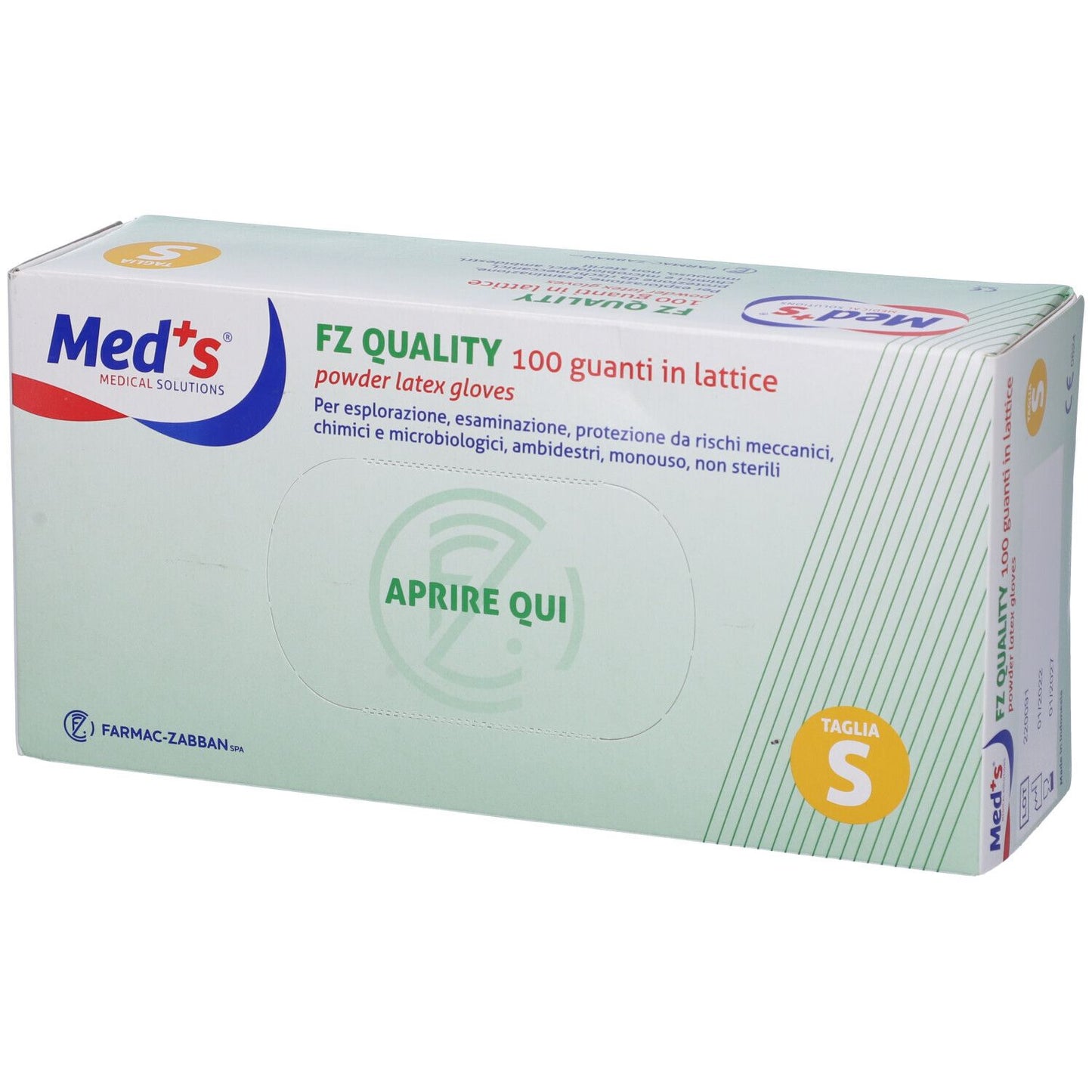 FARMAC-ZABBAN Guanti Lattice S 100pz Meds