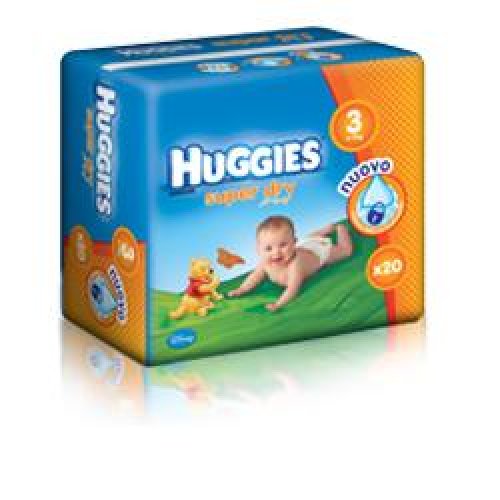 HUGGIES Pannol.SuperDry 3 4-9Kg 20pz