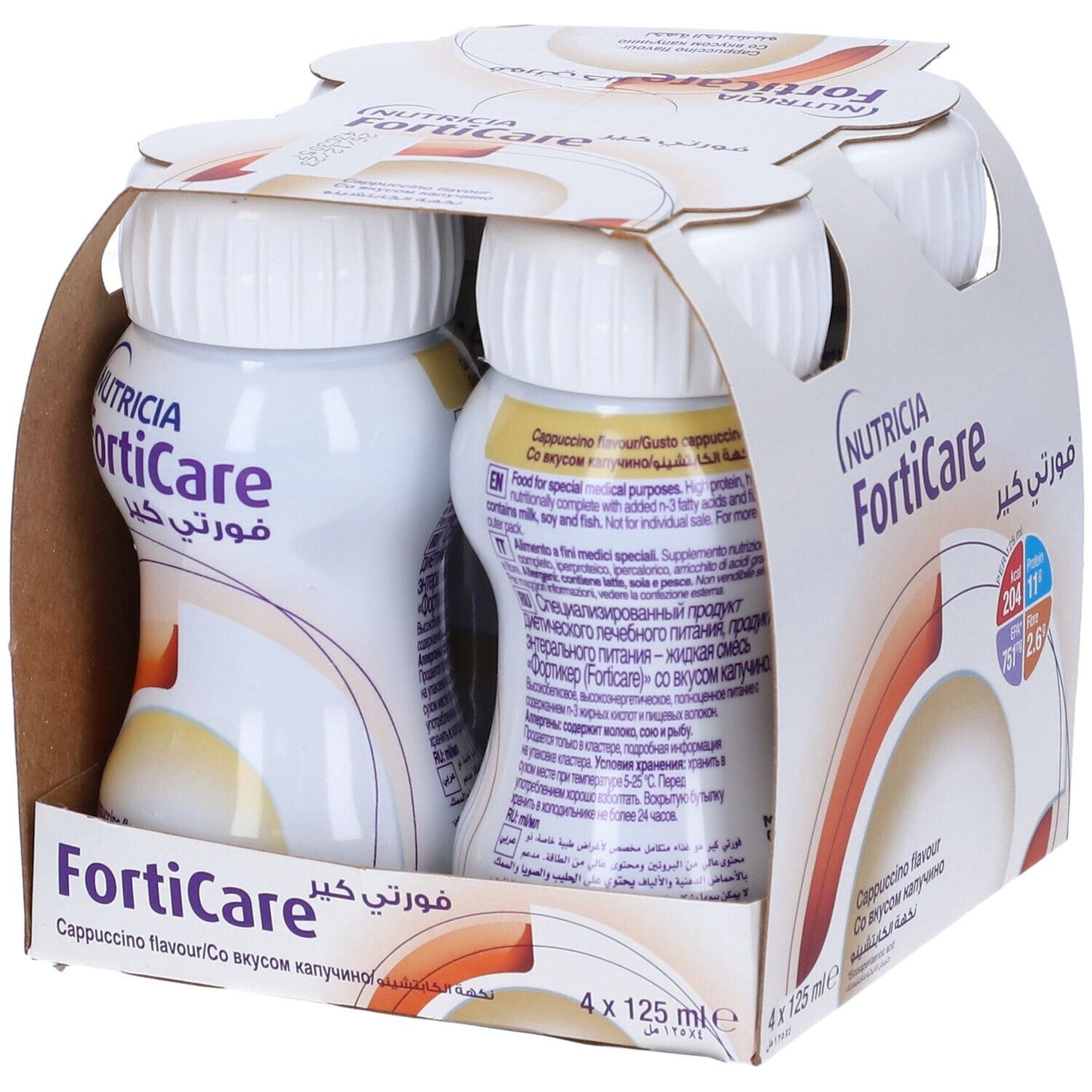 FORTICARE CAPPUCCIN 4X125ML