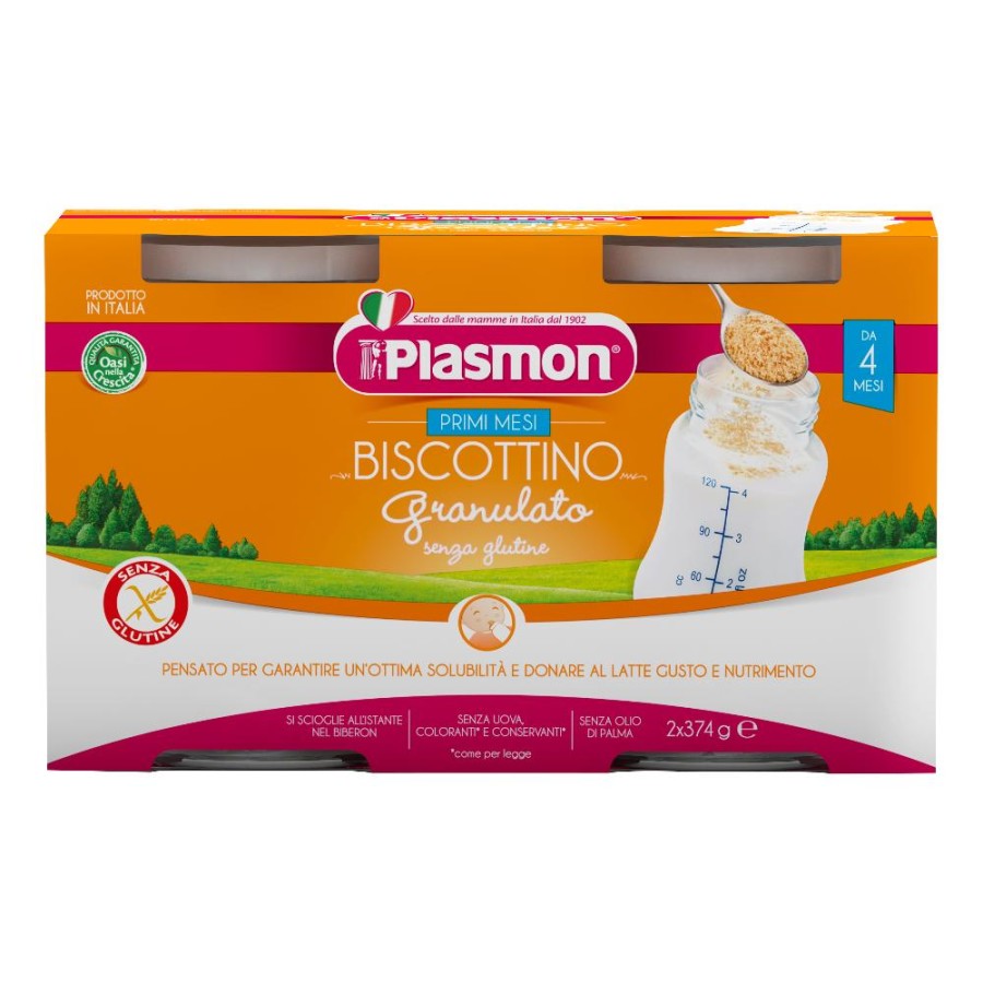 PLASMON Biscottino Granulato S/G 2x374g