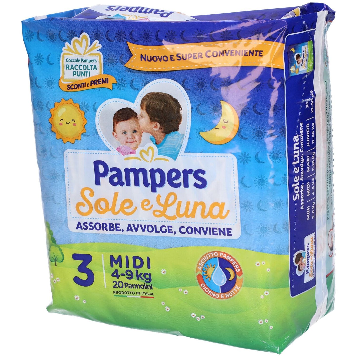 925891246 - PAMPERS SOLE&LUNA MIDI 20PZ