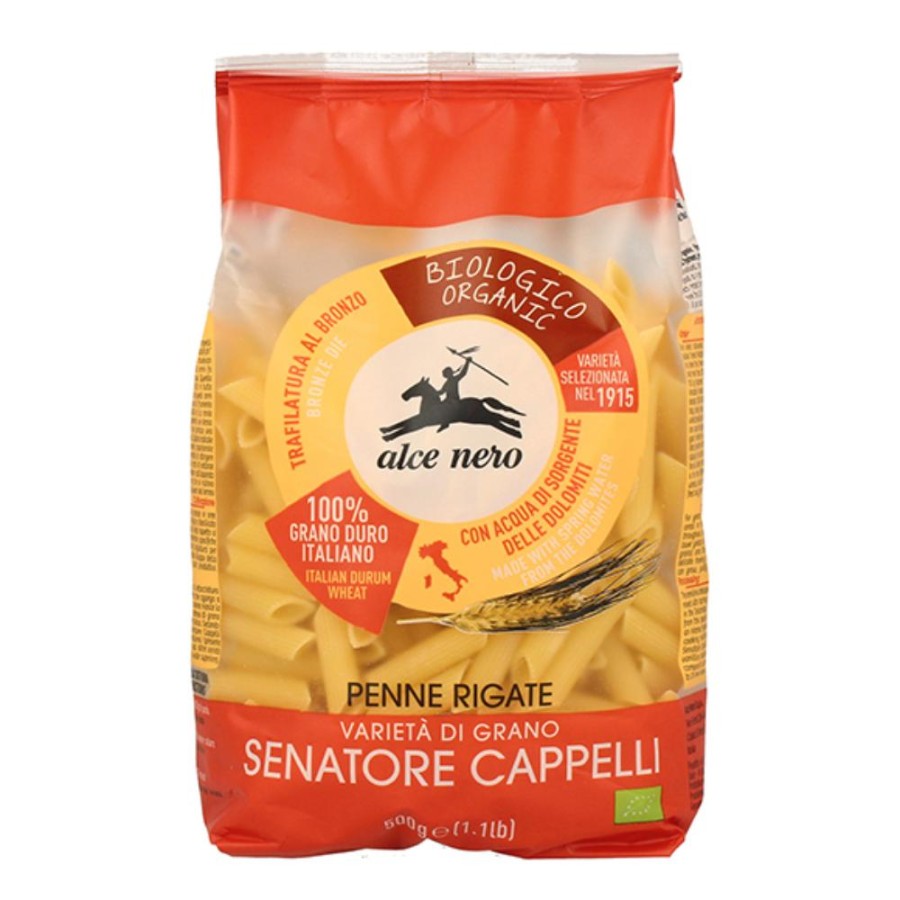 ALCE NERO Pasta Penne Rigate Semola Sen.Cap.Bio