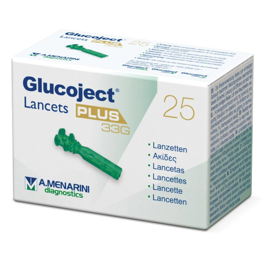 GLUCOJECT LANCETS PLUS G33 25PZ