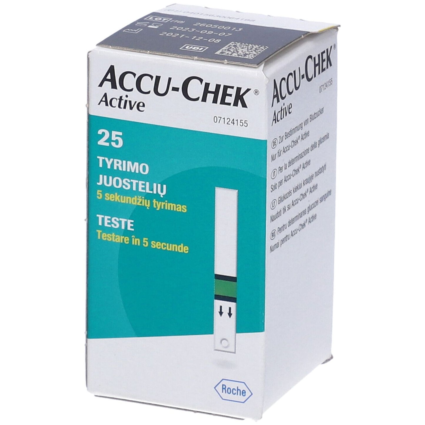 ACCU CHEK ACTIVE STRIPS 25PZ