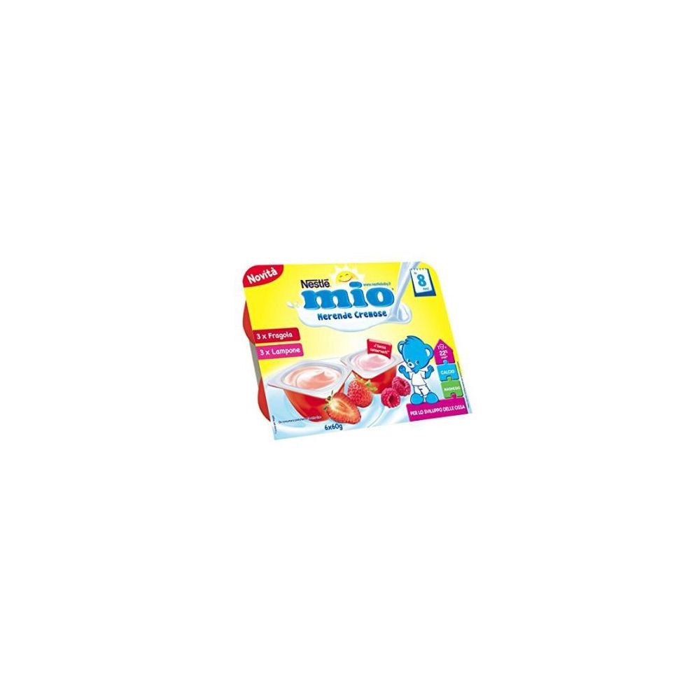 MIO Merenda Cremosa Fragola Lampone 6x60g