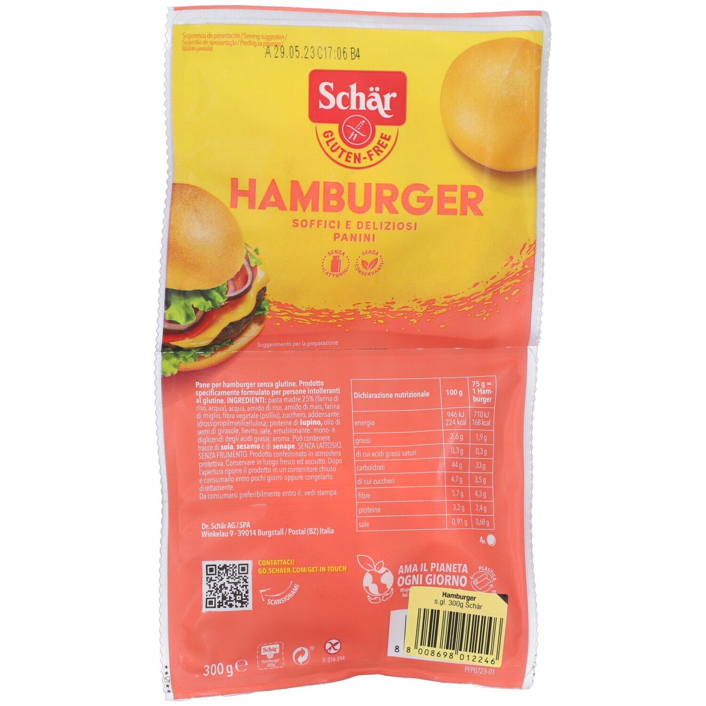 970361554 - SCHAR PANINI HAMBURGER 300G