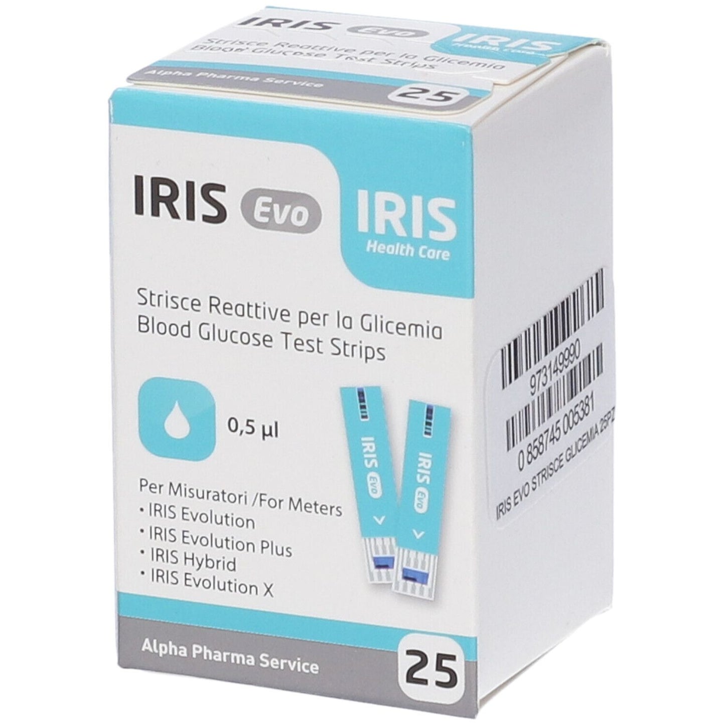 IRIS EVO STRISCE GLICEMIA 25PZ
