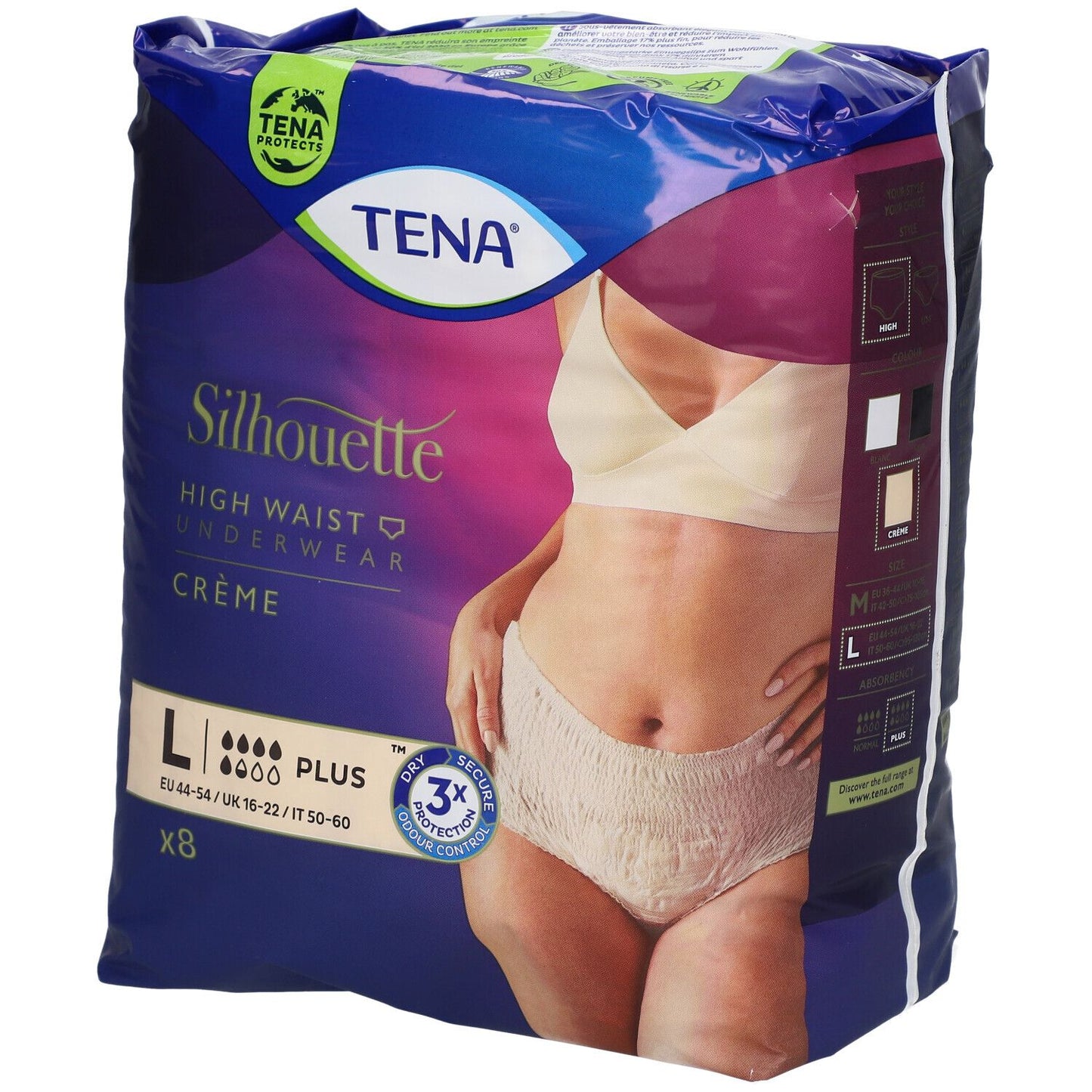 974053353 - TENA SILHOUETTE CREME L 8PZ