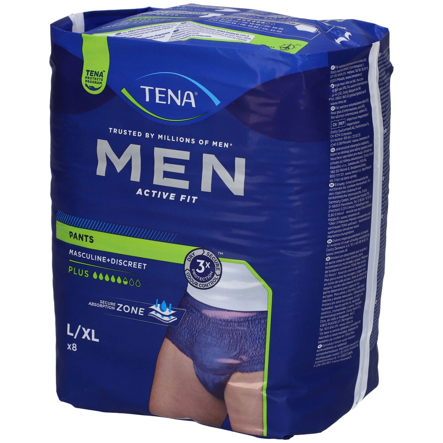 974053377 - TENA MEN PANTS ACTIVE FIT L 8P