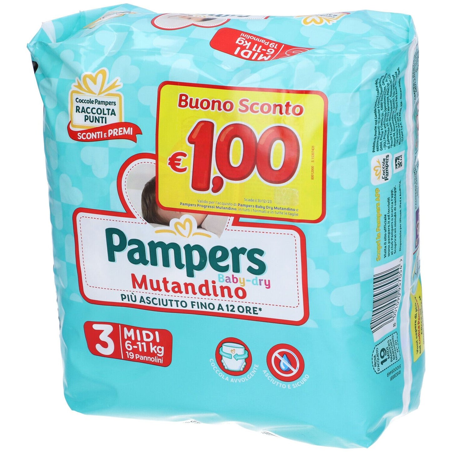 975026333 - PAMPERS BD MUT MIDI SP 19PZ