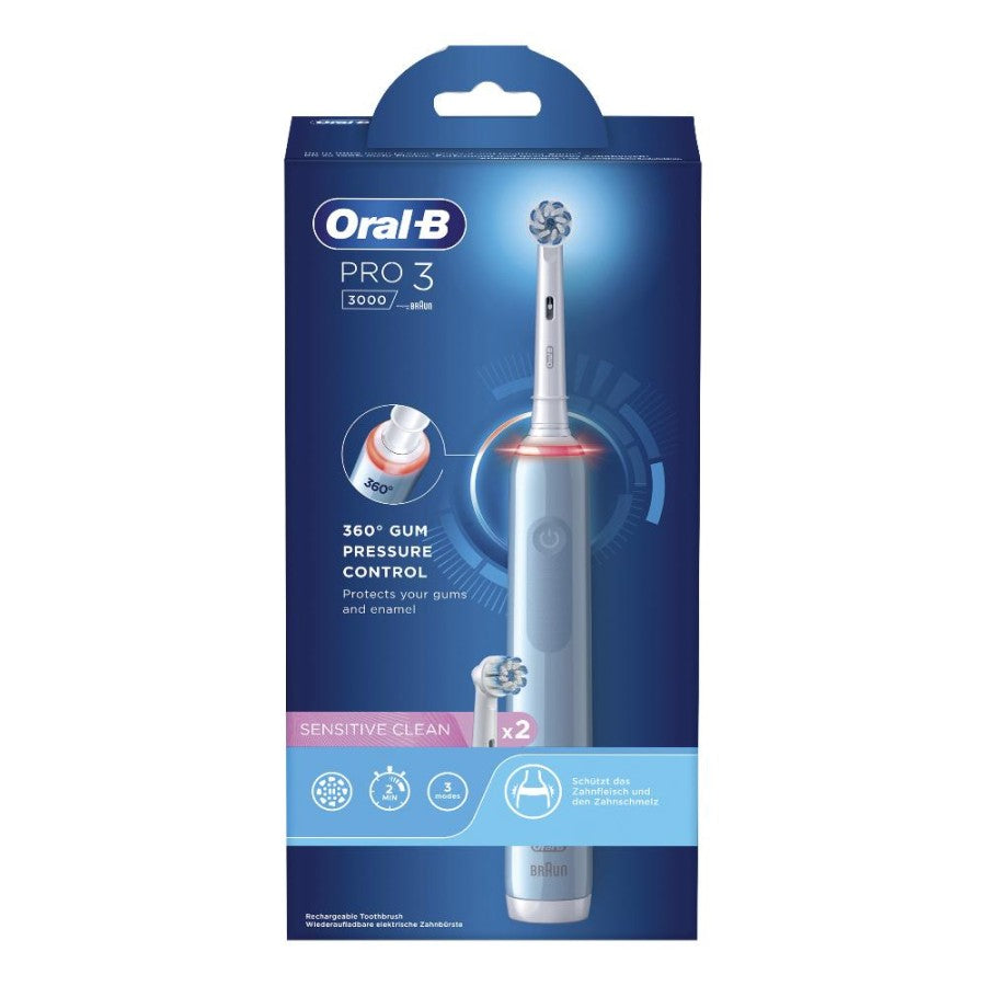 ORAL-B Pro 3 Blu Sens.Spazz.+ 2R.