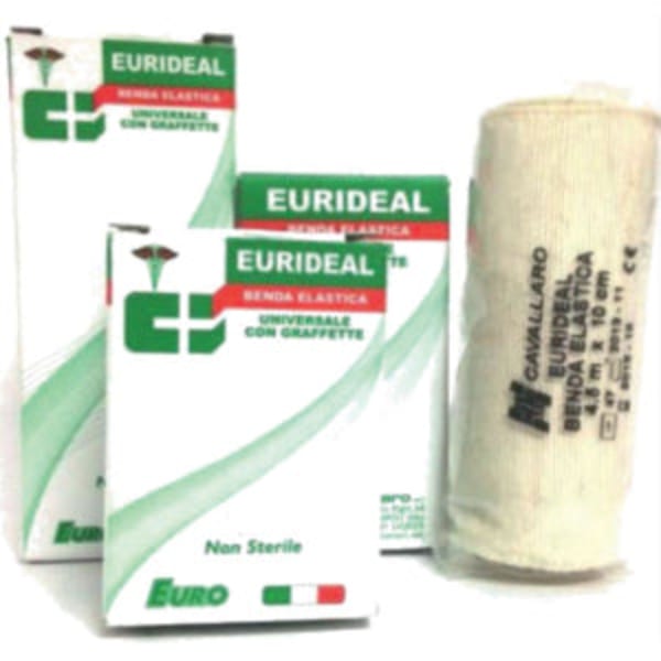 Curideal Benda elastica 10x4.5 cm per fasciature e supporto