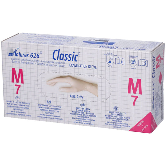 GUANTI LATTICE C/POLV M 100PZ