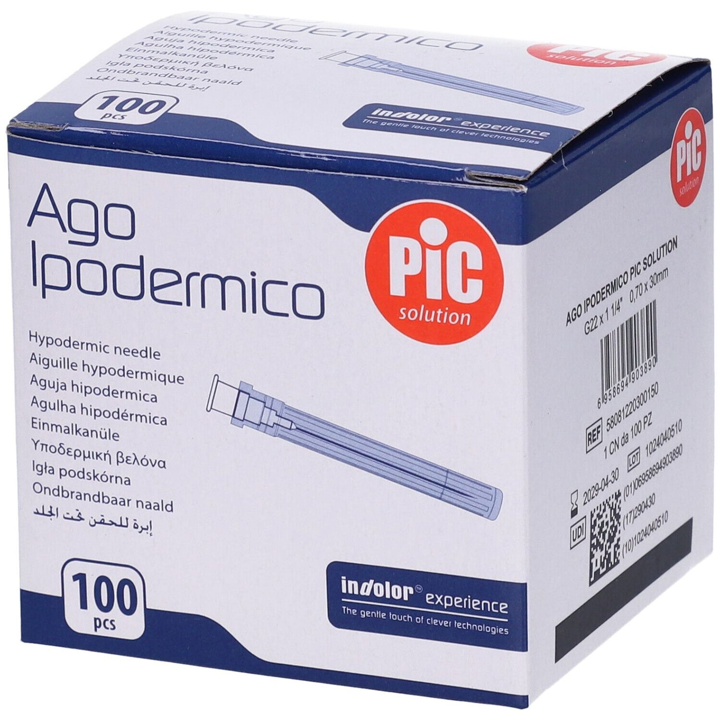 PIC AGO IPODERMICO G22 1 1/4