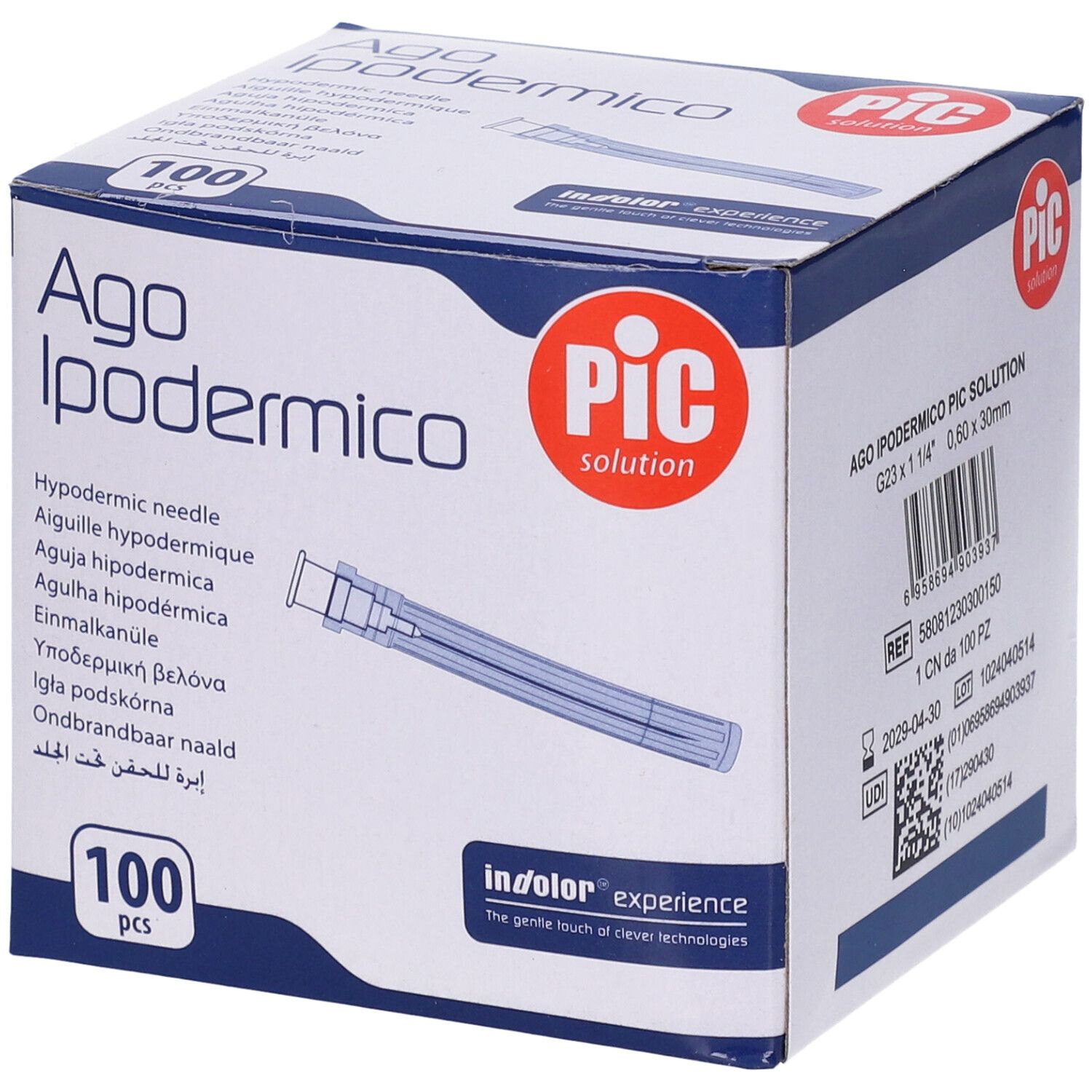 PIC AGO IPODERMICO G23 1 1/4