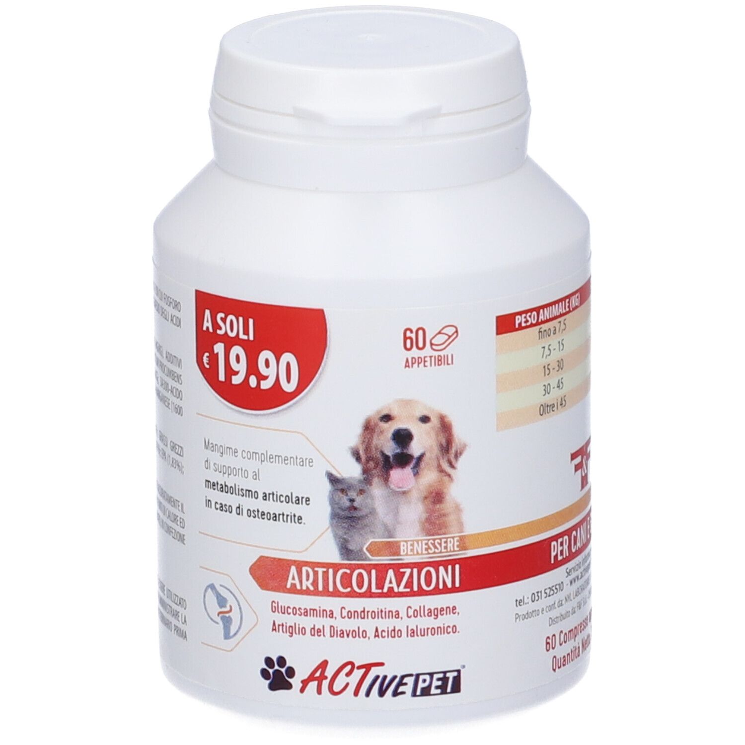ACTIVE PET ARTICOLAZIONI 60CPR