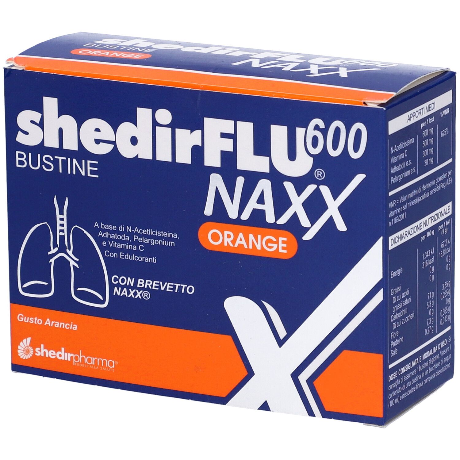 SHEDIRFLU 600 NAXX ARA 20BUST
