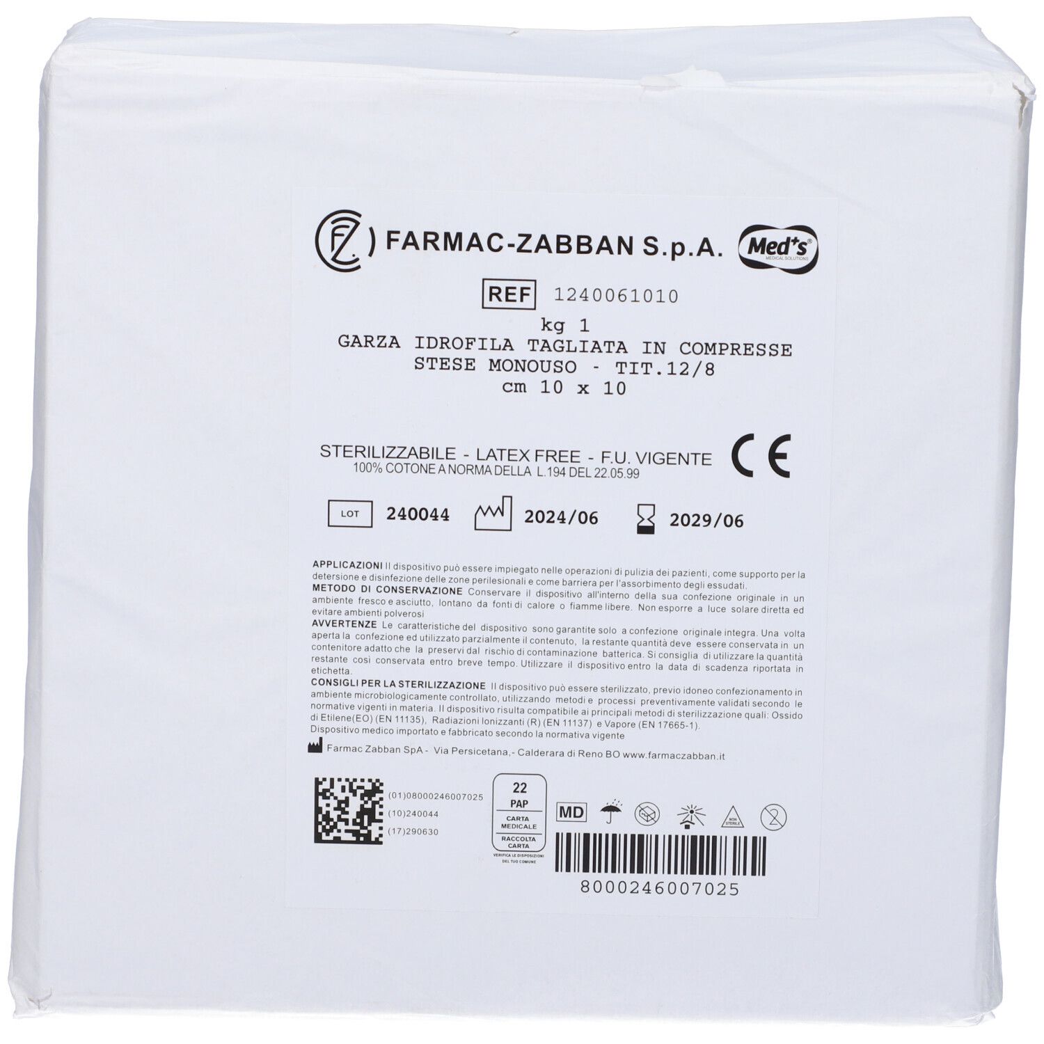 FARMAC-ZABBAN Garza 10x10 12/8 1Kg