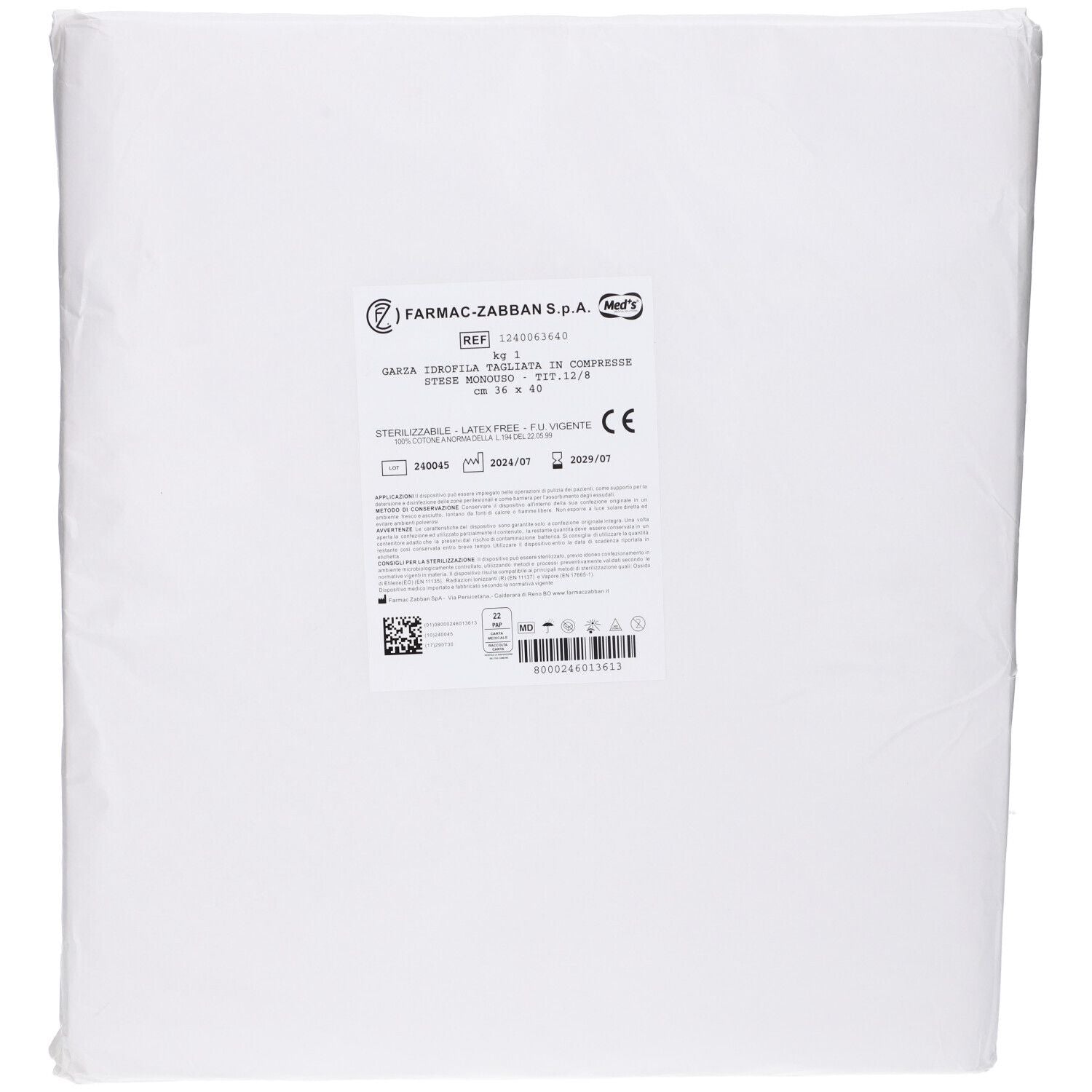 FARMAC-ZABBAN Garza 36x40 12/8 1Kg