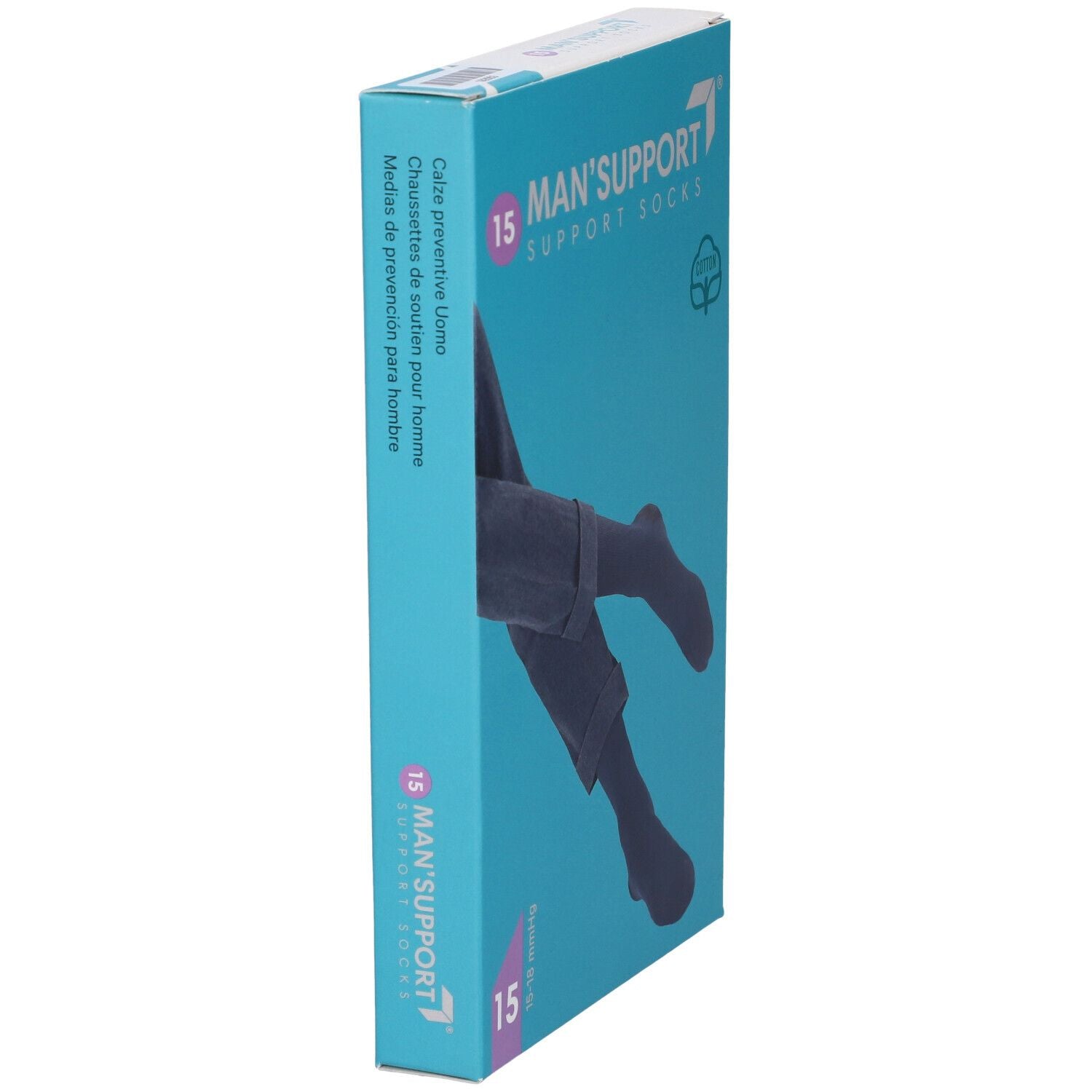 GLORIA MAN 15 Gambaletto Cot.2 Nero