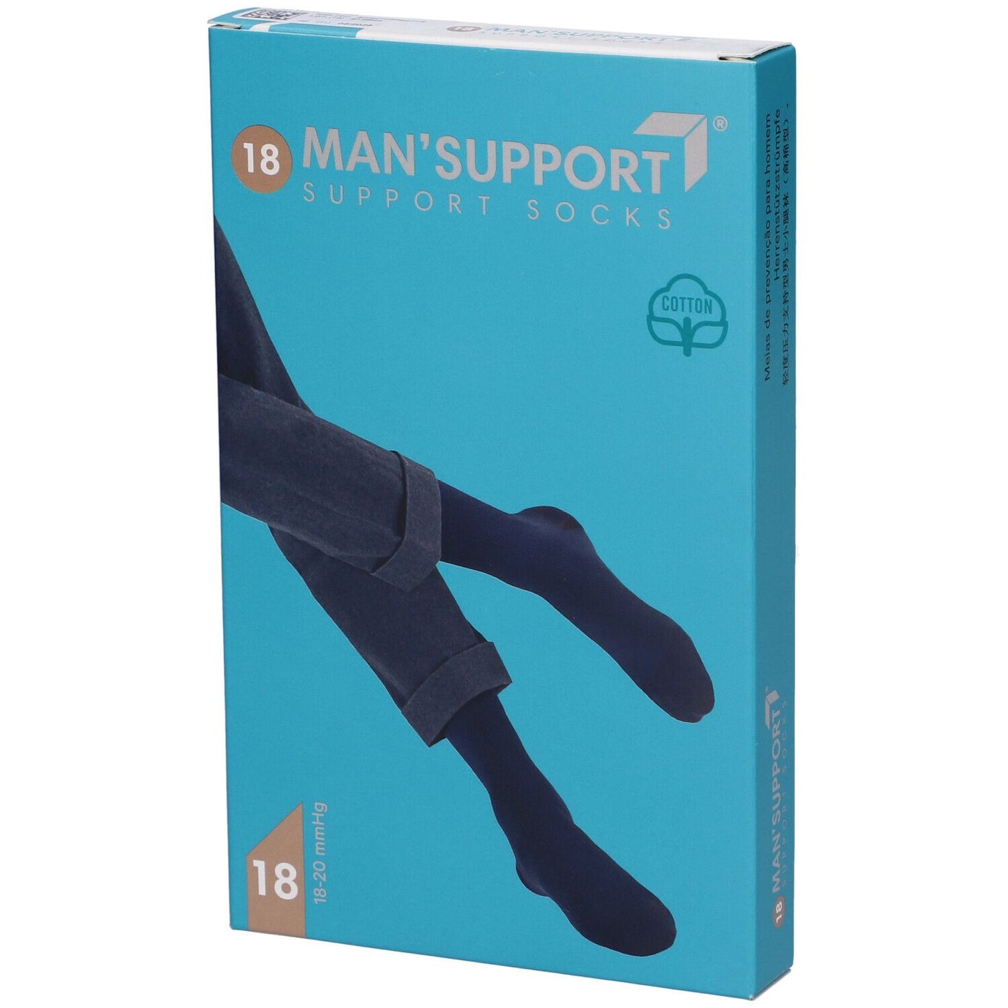 GLORIA MAN 18 Gambaletto Cot.3 Bianco