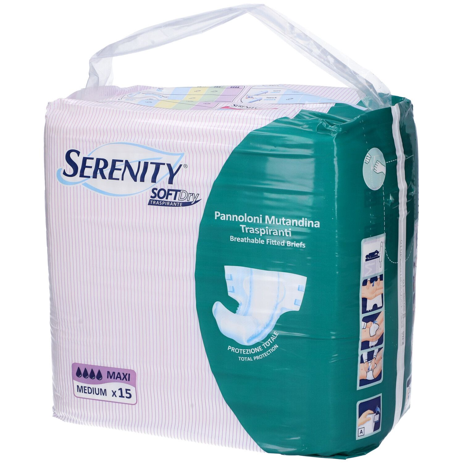 SERENITY Pannol.Mut.SD Maxi M 15pz