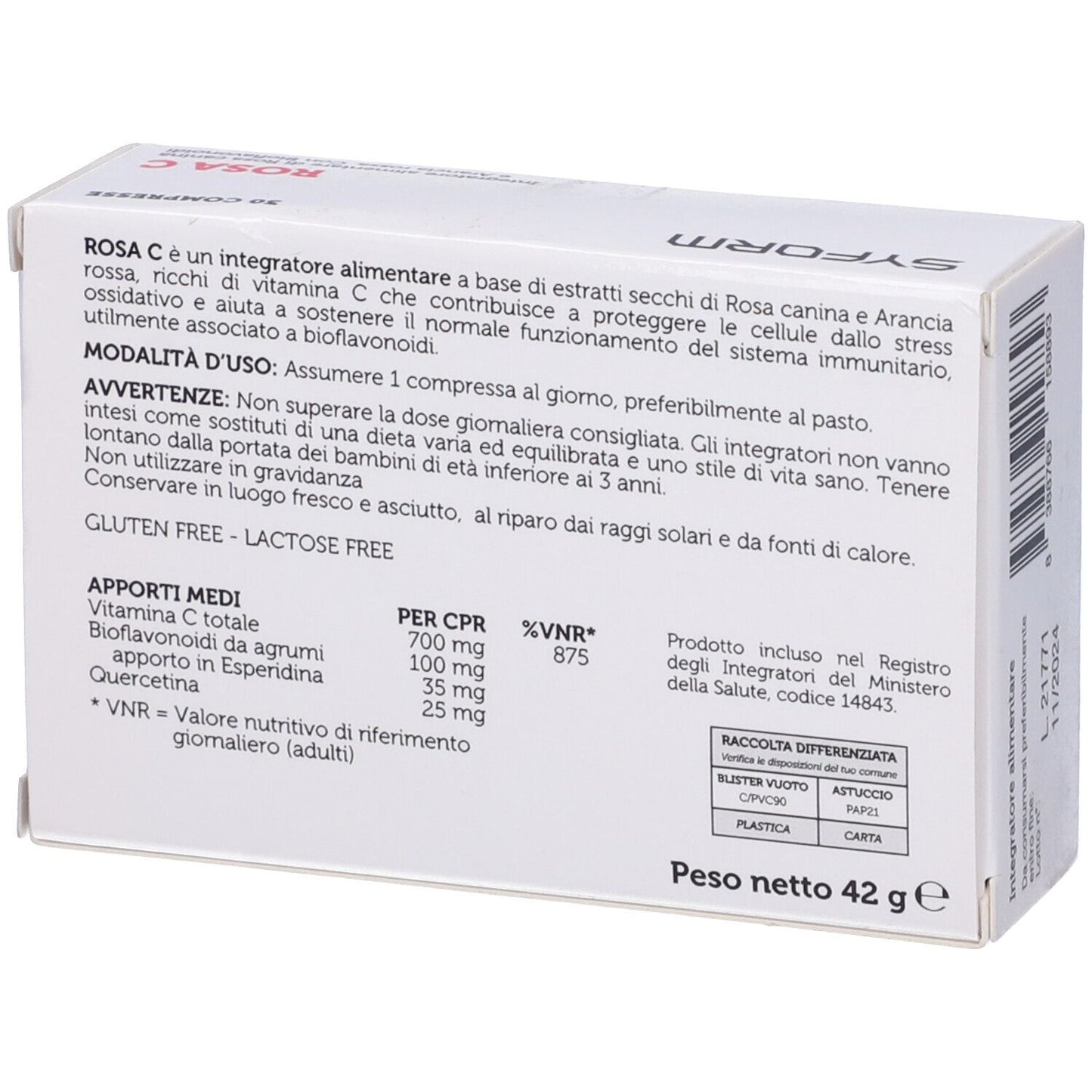 903769382 - ROSA C 30CPR 1400MG