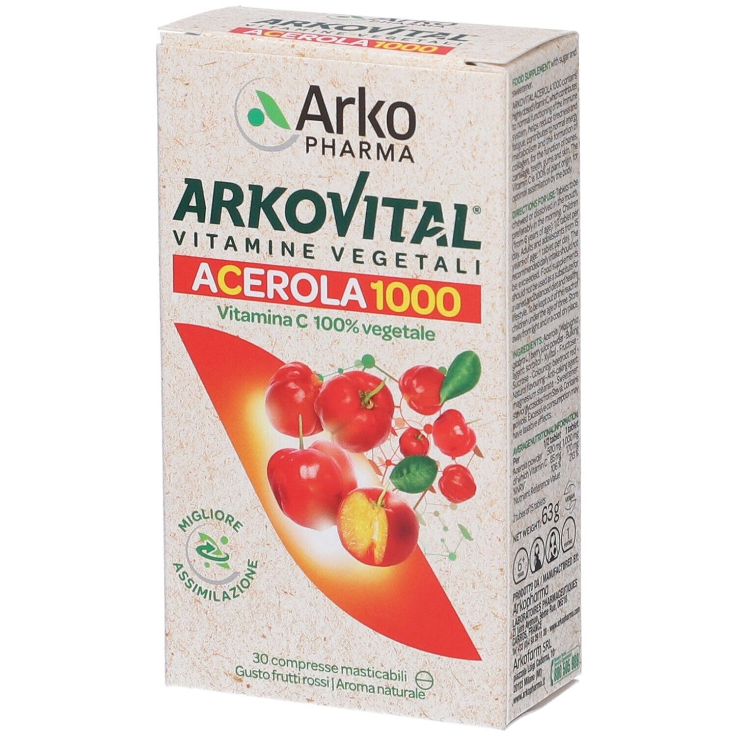 904213410 - ARKO ACEROLA 30CPR MASTIC