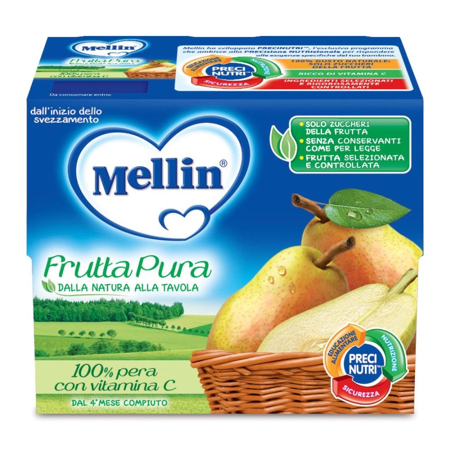 MELLIN FRUT PURA PERA 4X100G