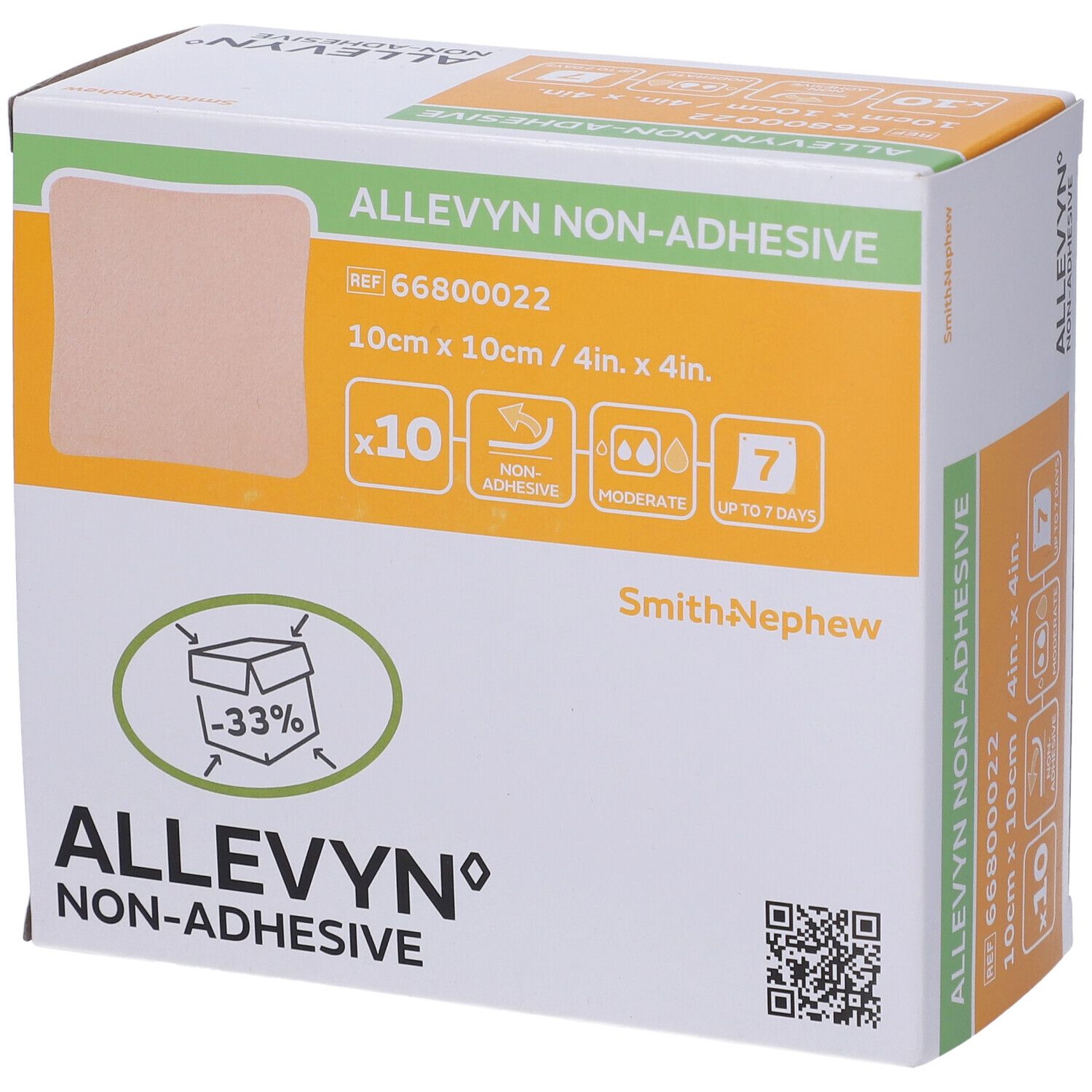 ALLEVYN NON ADHESIVE10X10CM 10
