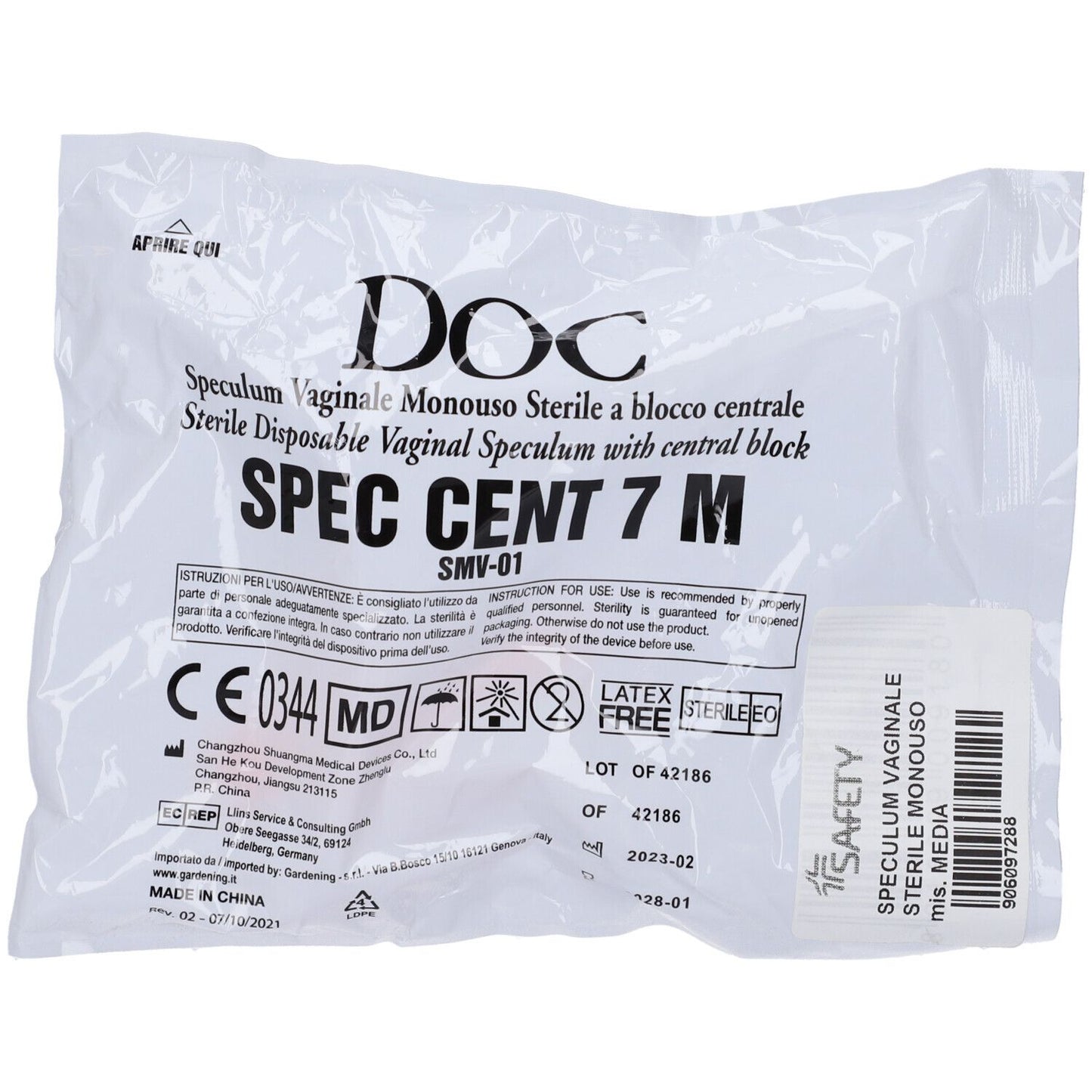906097288 - SPECULUM VAGINALE PL MEDIO