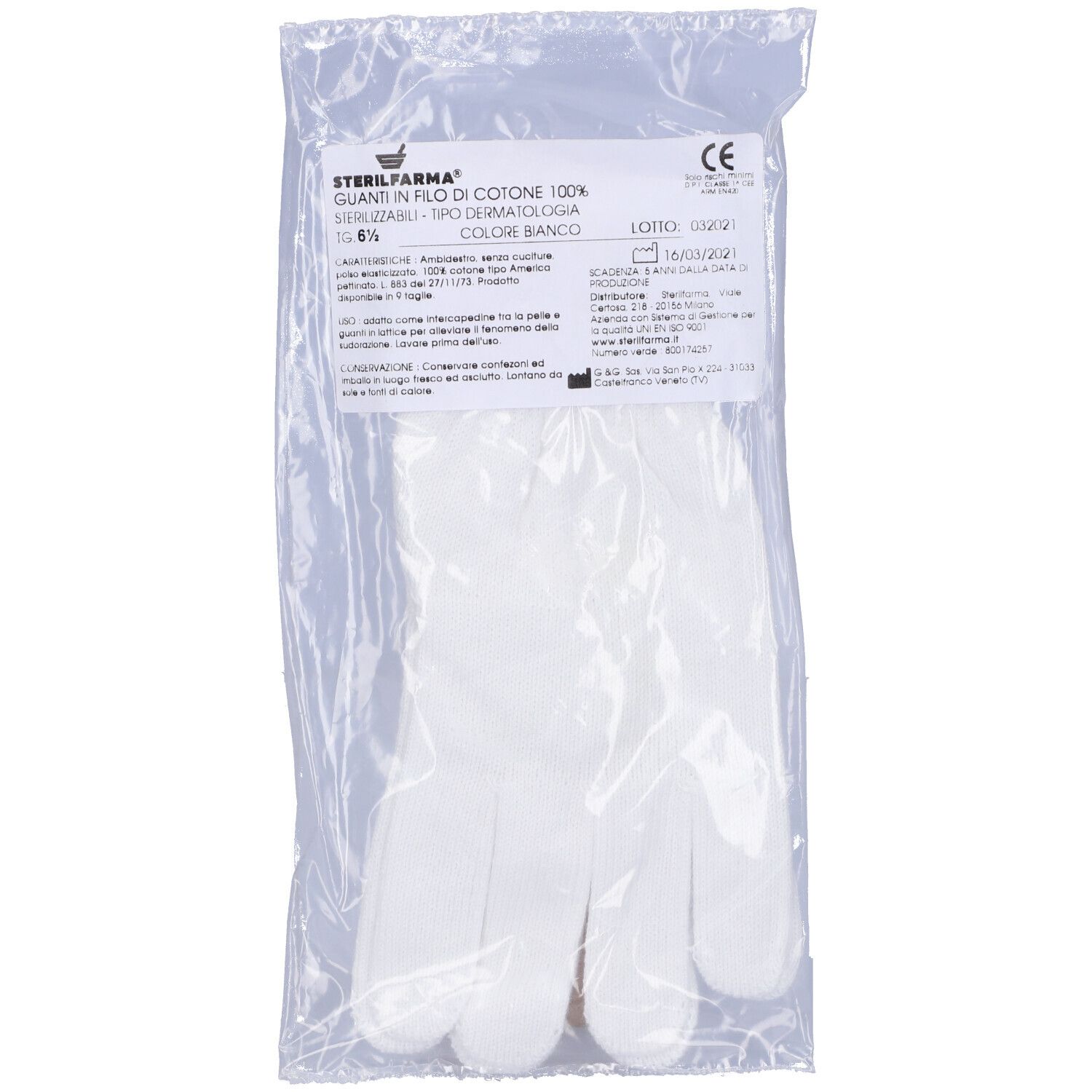 GUANTI COT BI  6,5 STERIL