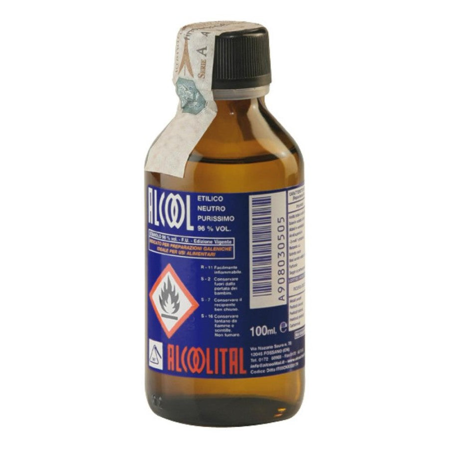 ALCOOL ETILICO Puro 96% 100ml Alcoolital