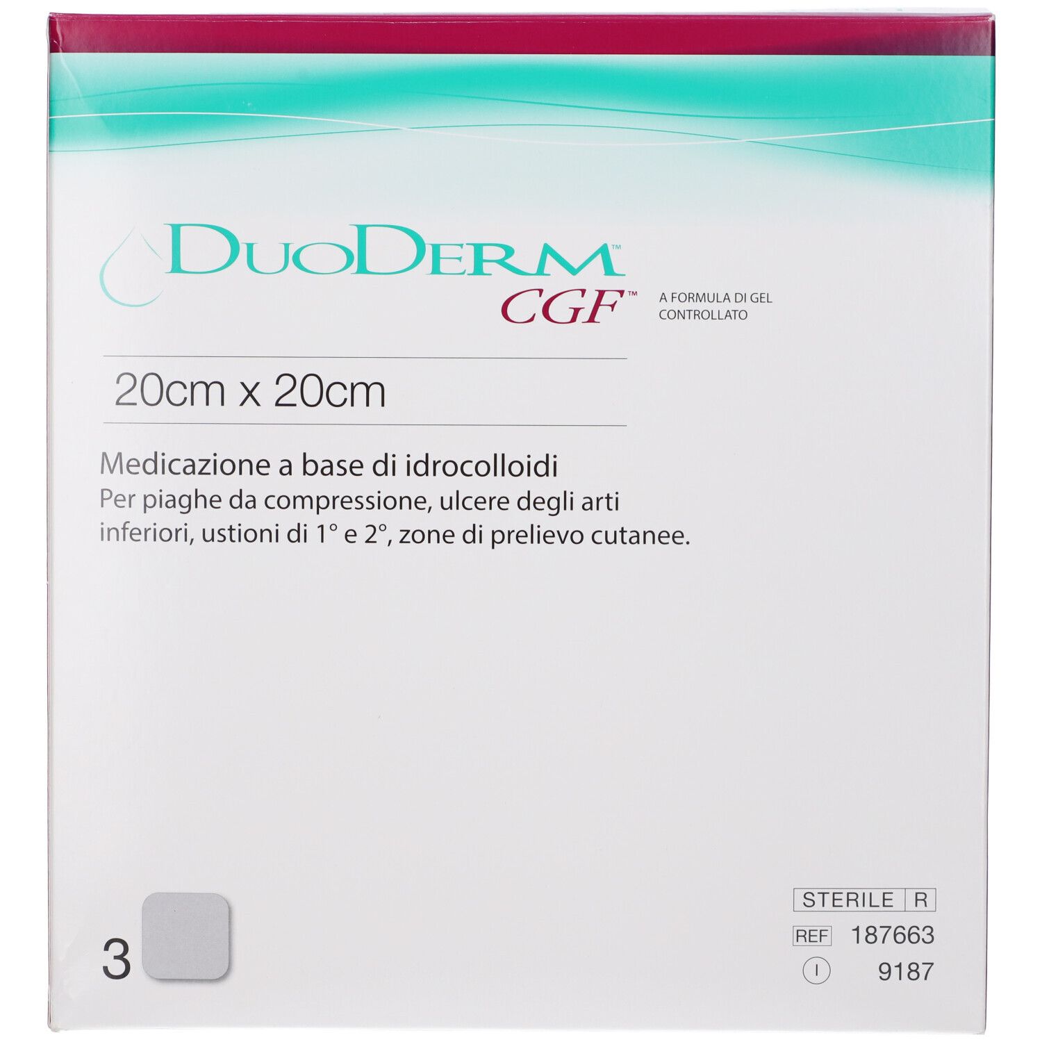 DUODERM-9187 CGF GAR 20X20