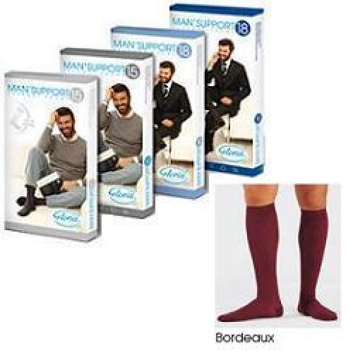 GLORIA MAN 15 Gambaletto Cot.4 Bordeaux