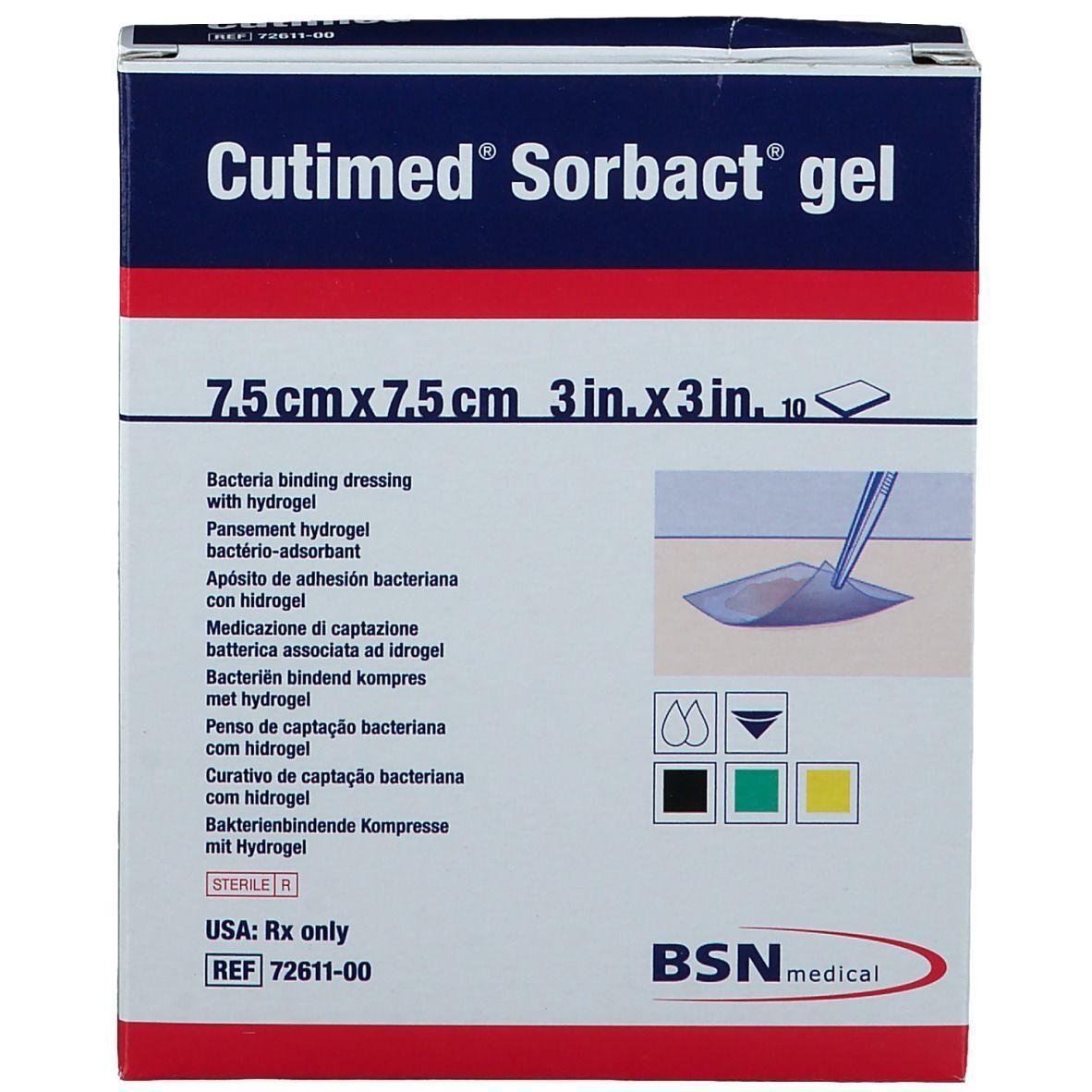 CUTIMED Sorbact Igel 7,5x7,5cm