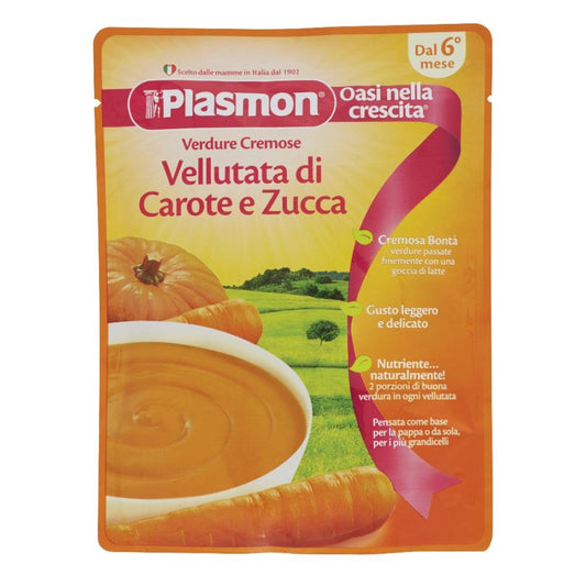 PLASMON Pouches Vellutata Carote Zucca 180g