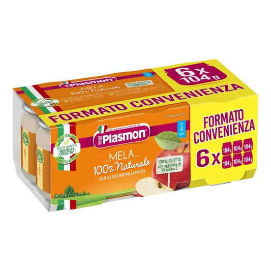 PLASMON Omog.Mela 6x104g