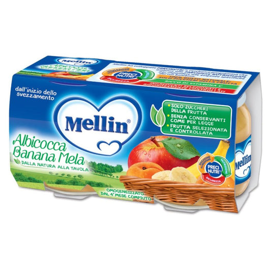 MELLIN Omo Albicocca Banana Mela 2x100g