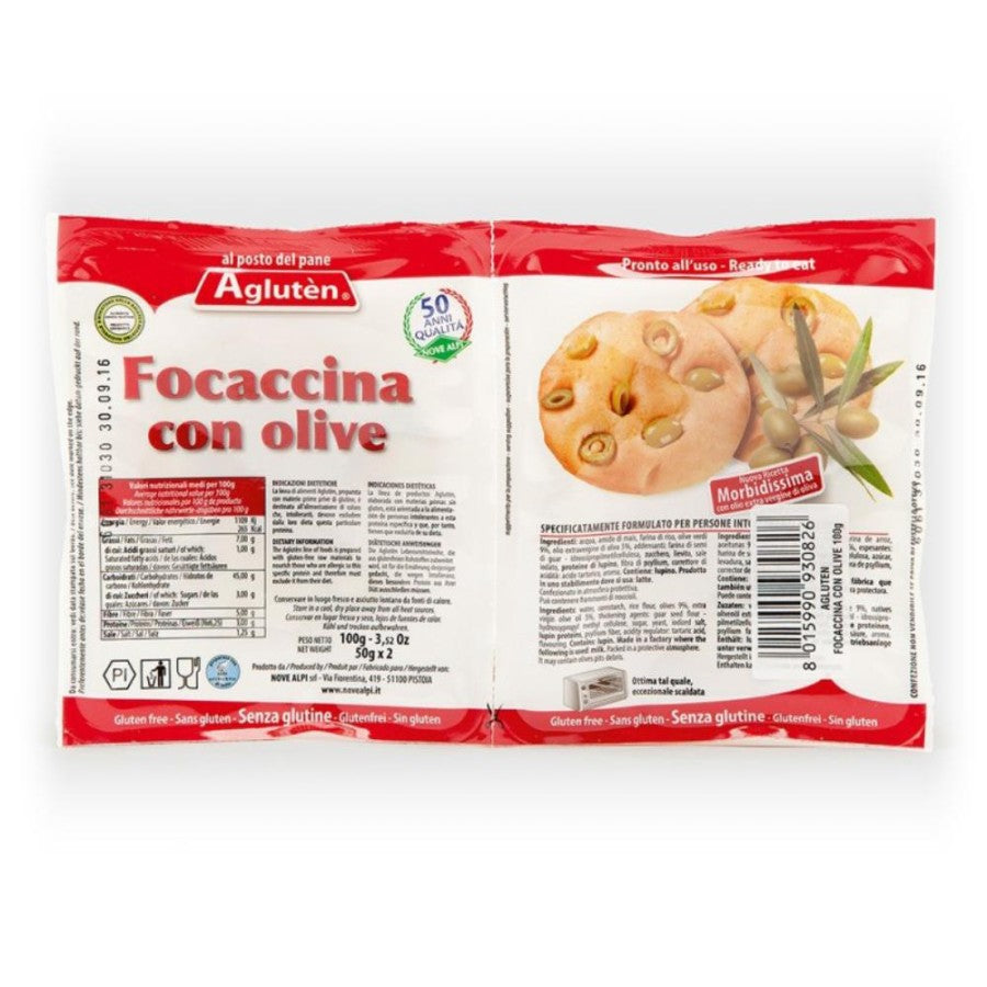 AGLUTEN FOCACCINA OLIVE 100G<
