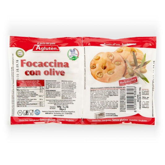 AGLUTEN FOCACCINA OLIVE 100G<