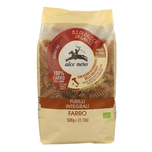 ALCE NERO Fusilli 100% Farro Integrale Bio 500g