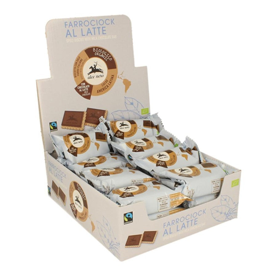 ALCE NERO Biscotti Farro Cioccolato Latte Bio