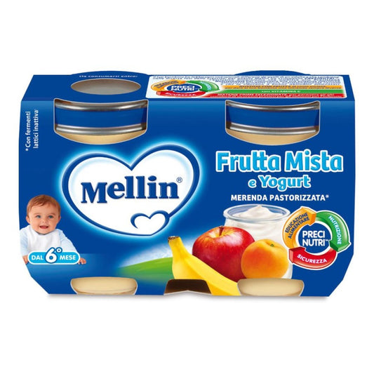 MELLIN Merenda Yogurt Frutta Mista 2x120g