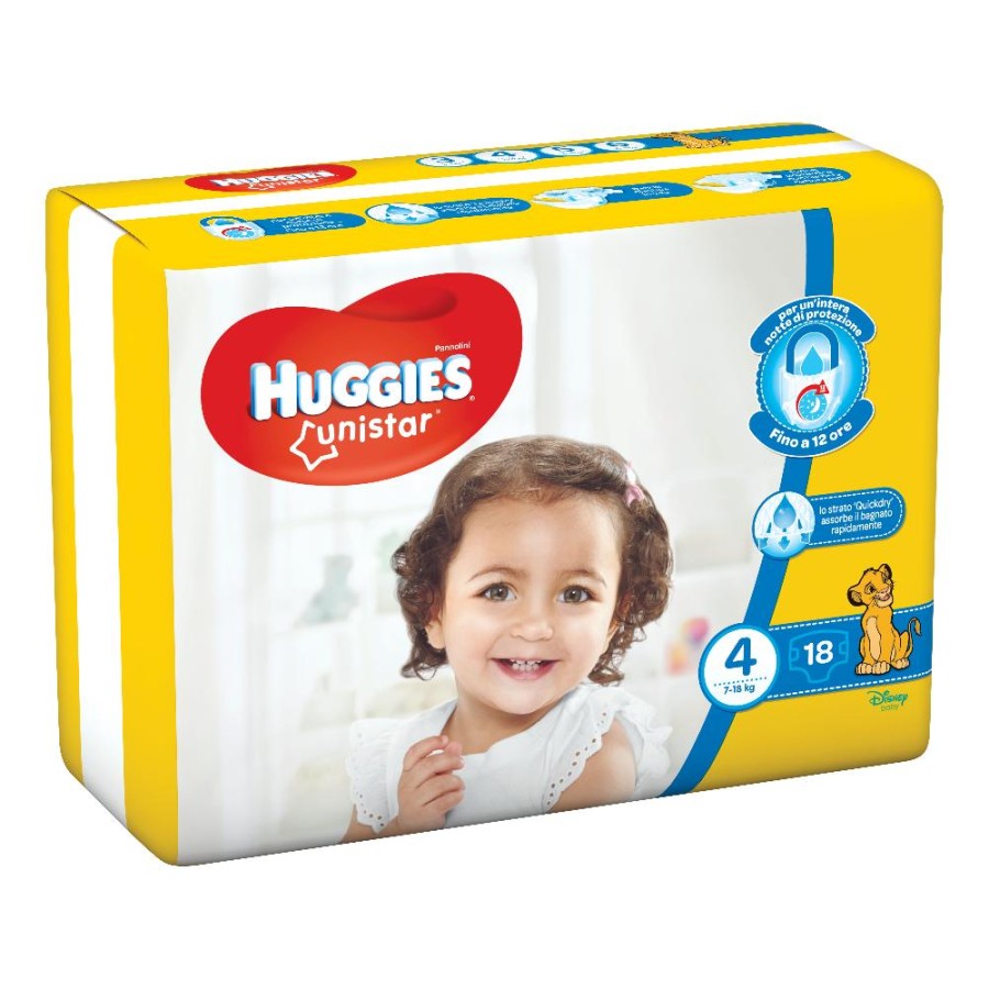 HUGGIES Pannol.Unistar 4  7-18Kg 17pz